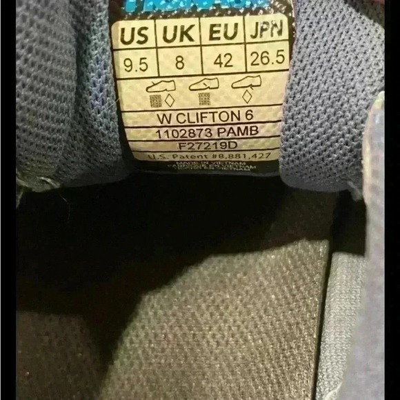 Hoka One One Womens Clifton 6 1102873 PAMB Blue Gray Running Shoes Size 9.5 - Picture 6 of 6